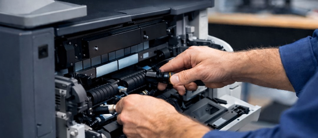 Professional copier repair service in Irvine fixing office copy machine